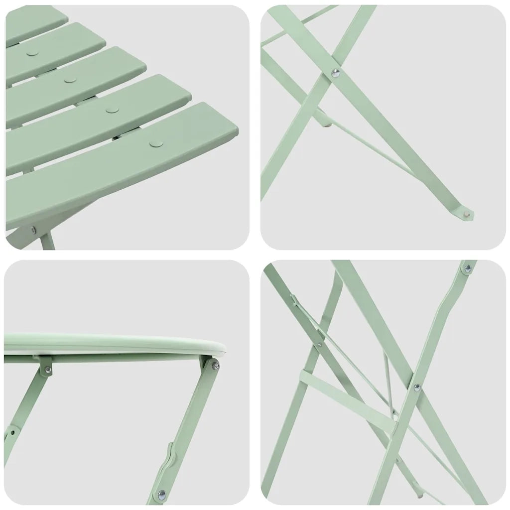 Set Bistro Pieghevole 3 pcs Spuma marina Acciaio 42002970