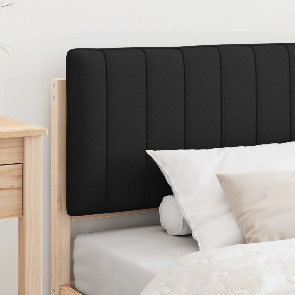 Letto con Testiera Rivestita Nero 90 x 190 cm 878086