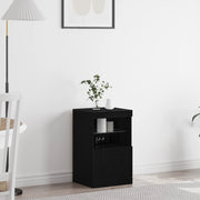 Mobile con luci LED Rovere Nero 41x37x67 cm