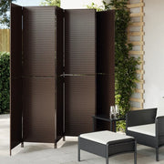 Divisorio per Ambienti | Divider per stanze | Paravento a 6 Pannelli Marrone in Polyrattan