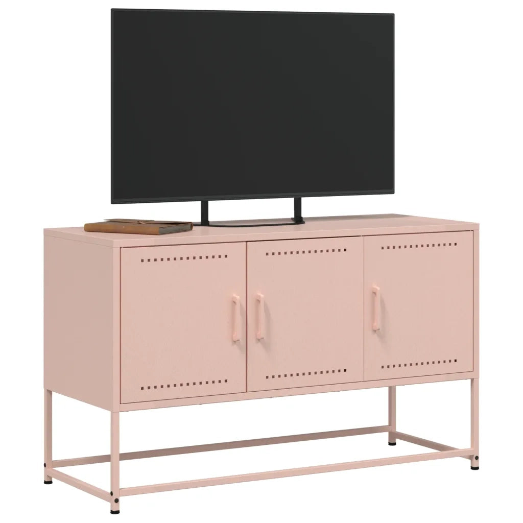Mobile TV Rosa 100,5x39x60,5 cm in Acciaio 846477