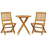 Set Bistr¨° Pieghevole 3pz | Set Salotto da Giardino in Legno Massello di Acacia