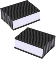 Etichette adesive magnetiche - 30 pezzi - 2,5 x 7,5 cm - per ufficio/ magazzino - nero - con pellicola protettiva contro l'usura - etichette magnetiche adesive