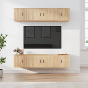 Set di Mobili Porta TV 6 pz-Credenza per TV Rovere Sonoma in Legno Multistrato