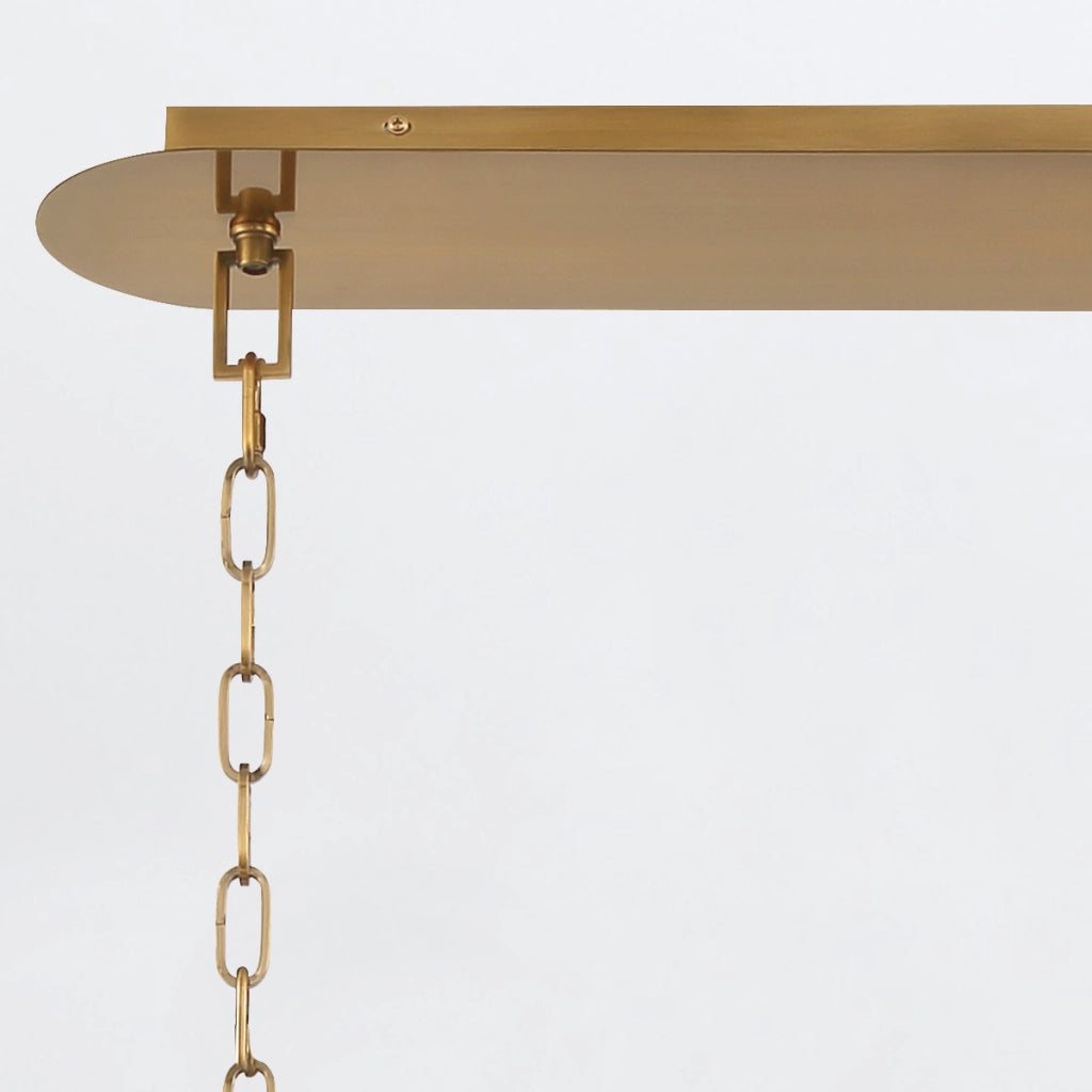Lampadario moderno ottone e vetro Nottingham 10xE27 Quintiesse