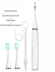 Tosaplastico elettrico 3-in-1 per rimozione placca, sbiancamento denti, caricabile via USB - Bianco