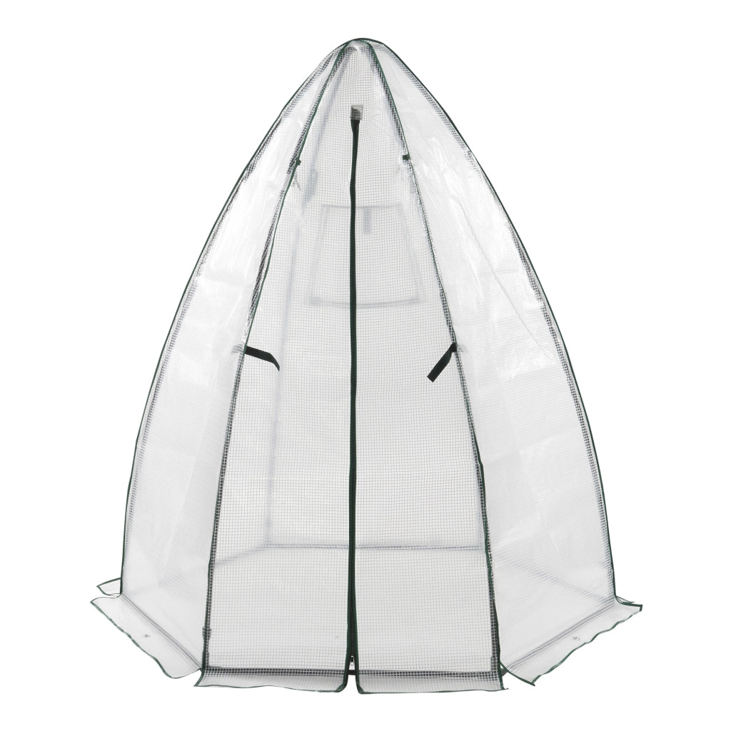 Serra da Giardino Hunze per Coltivazione Piante Copertura Semitrasparente Bianco Alto 183 cm [en.casa]