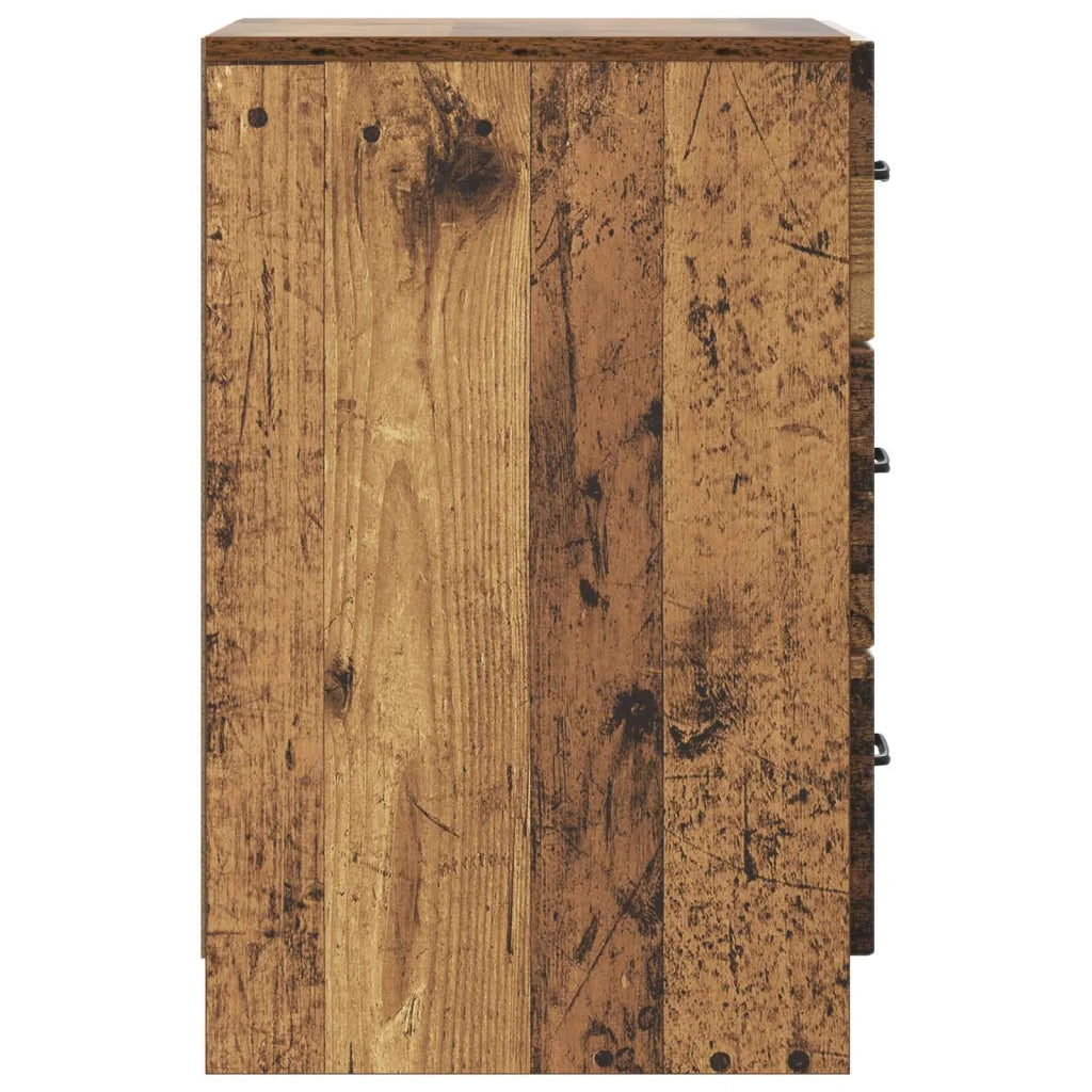 Comodino | Armadio da Notte | Mobiletto da notte con cassetto Legno antico 43 x 41 x 63,5 cm