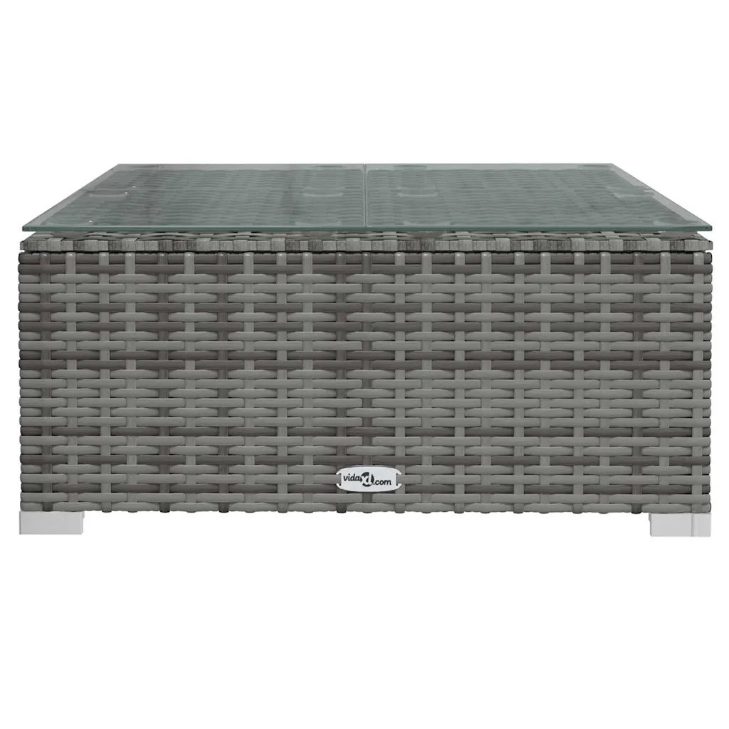 Set Divani da Giardino 5 pz con Cuscini in Polyrattan Grigio 3101485