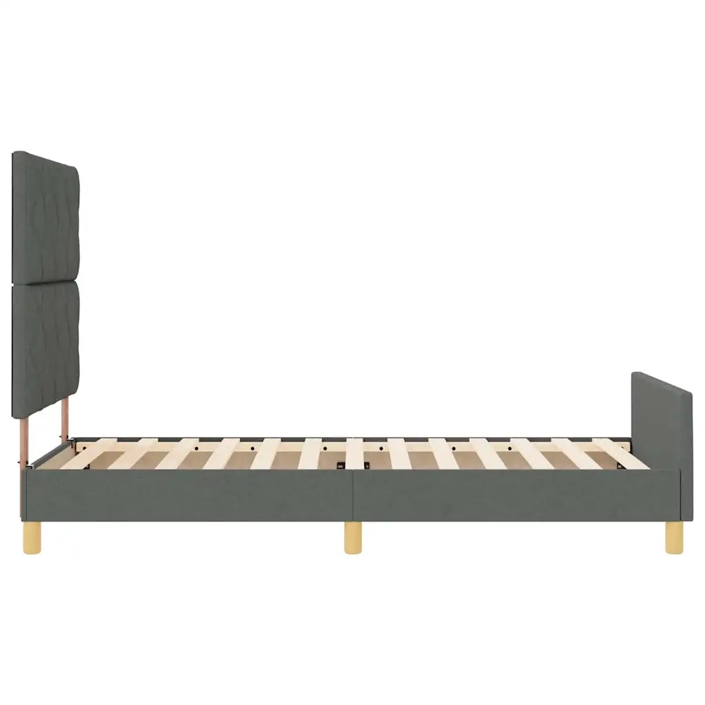 Struttura del letto Grigio scuro 90 x 200 cm Tessuto 3344775