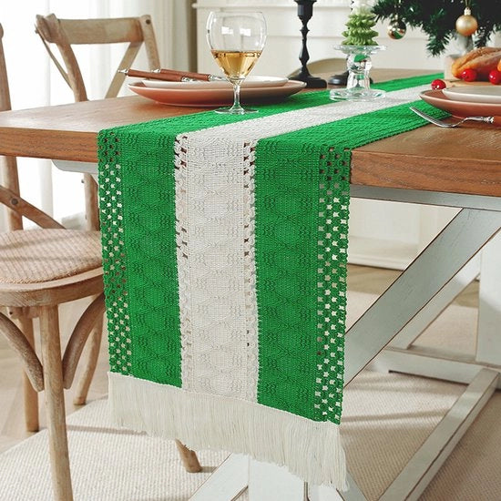 Operatore per tavolo in stile rustico da 30x400cm - Operatore per tavolo con pennelli - Operatore per tavolo bohemien - Decorazione per tavolo in stile rustico - Adatto per decorazione per tavolo, casa, doccia per il matrimonio, matrimonio