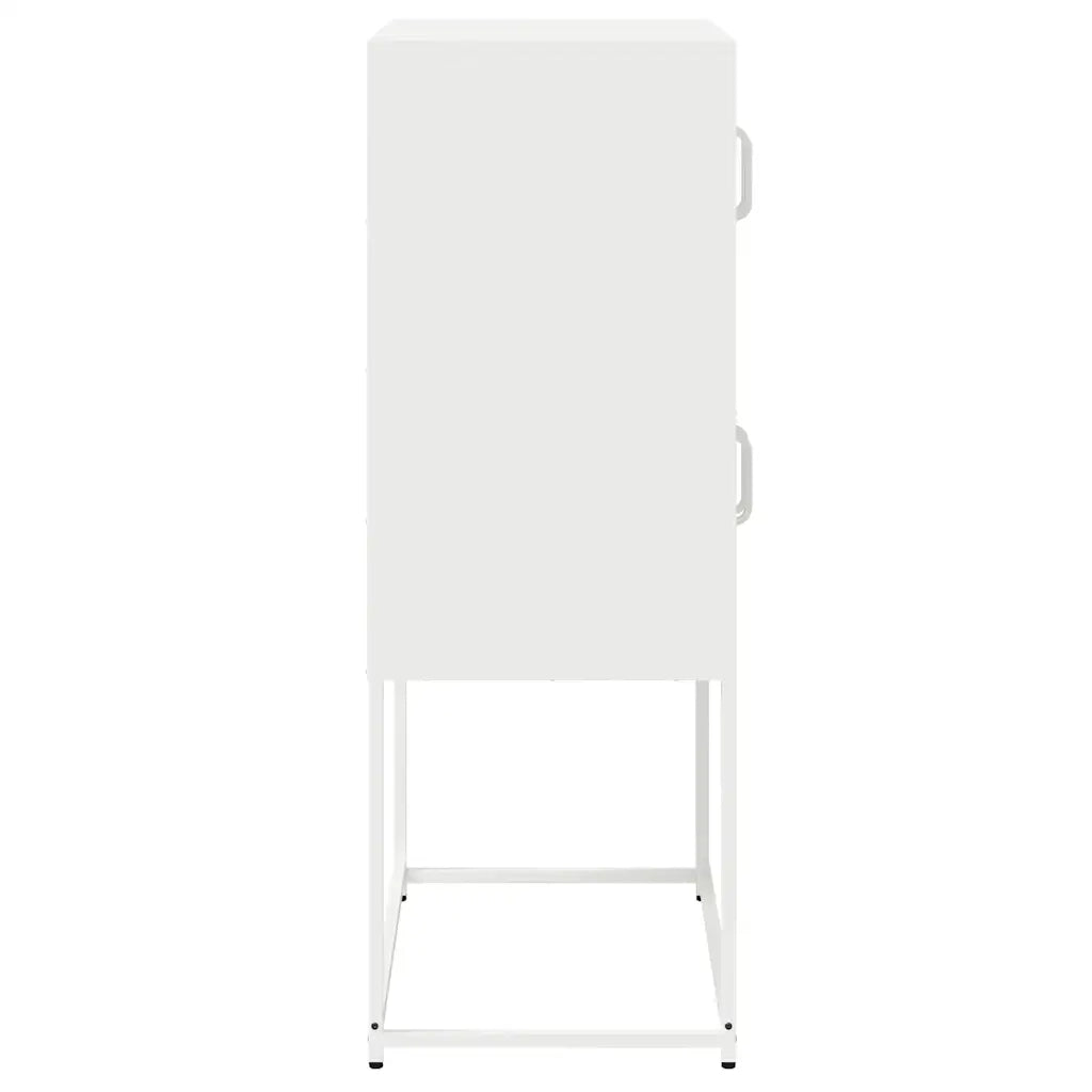 Credenza-Buffet-Armadio da cucina Bianca 68x39x107 cm in Acciaio 231675