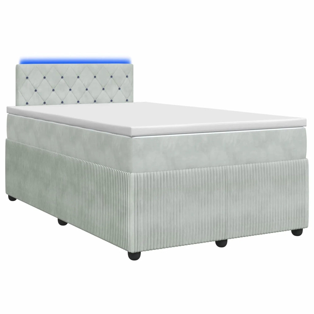 Letto box spring con materasso Grigio Chiaro 120 x 200 cm 3453113