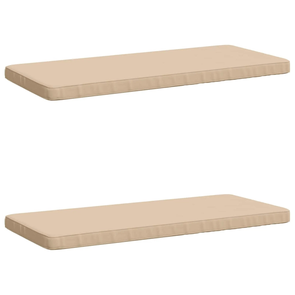 Cuscini per Panchina a 2 Pezzi VUGHT 2 pz 100% Poliestere Crema 951829
