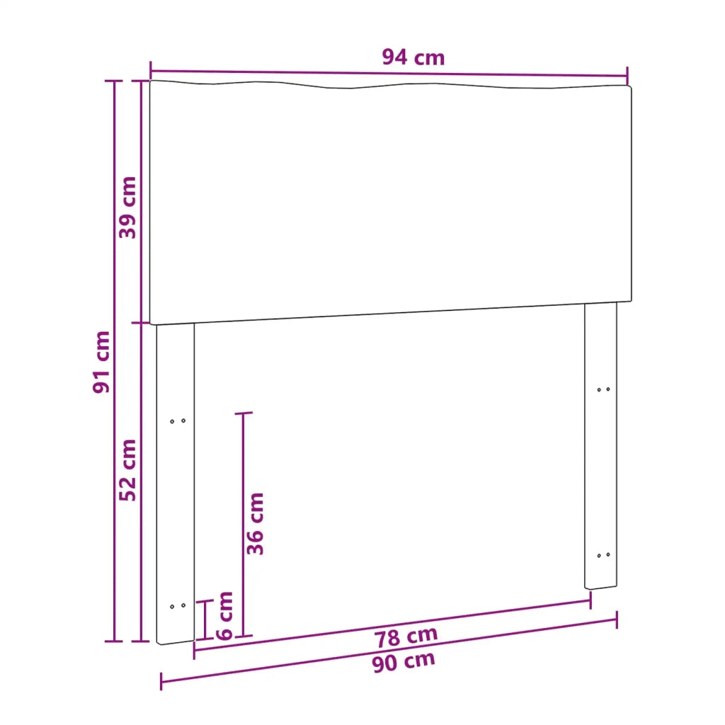Testiera con bordo vivo ROSTOCK Naturale 90 cm 903237