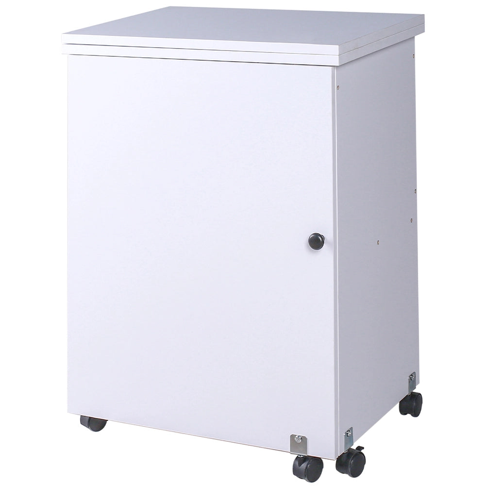 Mobiletto per Macchina da Cucire Tavolo Cucito Pieghevole Multiuso Legno Bianco