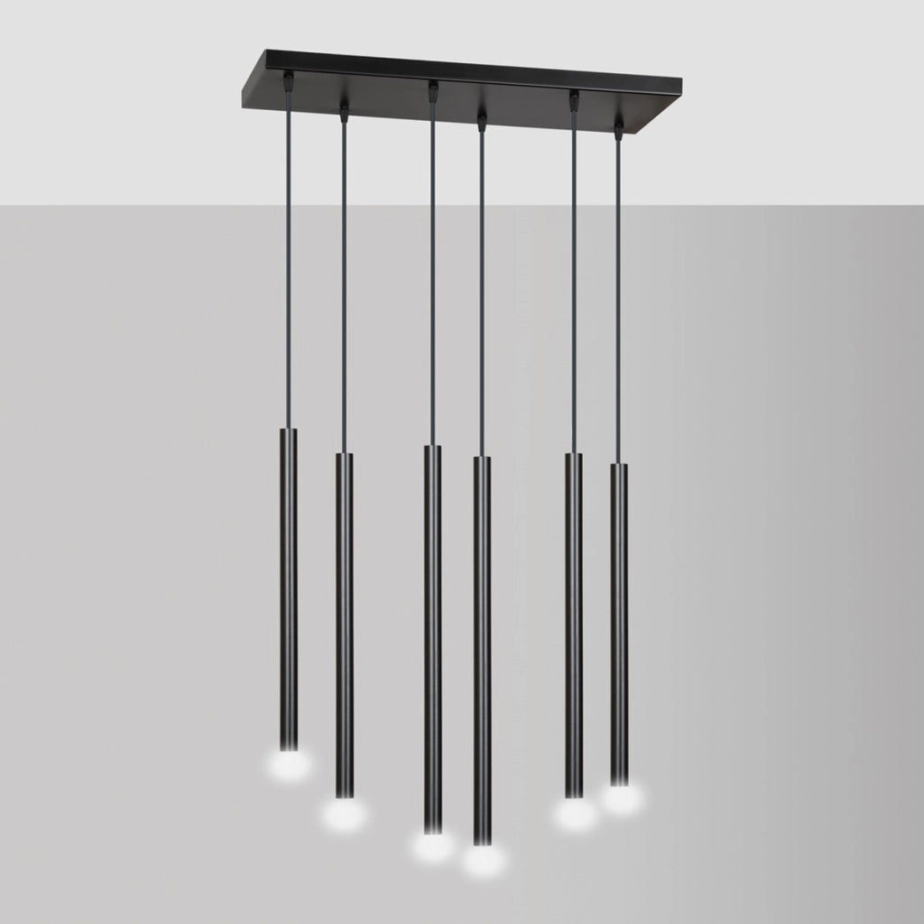 Lampada a sospensione Selter in acciaio nero opaco