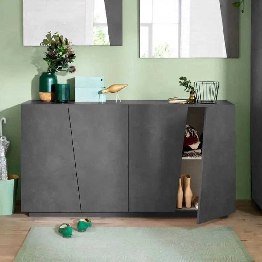 Credenza Moderna VEGA con 4 ante battenti da 160 in ardesia