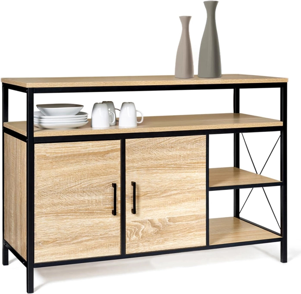 Credenza bassa DETROIT a 2 ante, design industriale