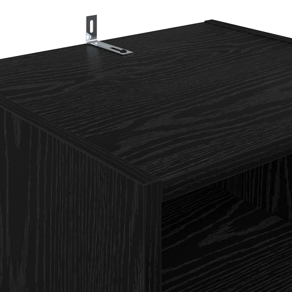 Mobile TV Rovere Nero 160 x 35 x 55 cm Legno multistrato 882725