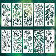 Decalcomanie a forma di foglie di vite da dipingere - Stencil riciclabile a forma di fiore, stencil per foglie di vite, stencil per decorare la parete