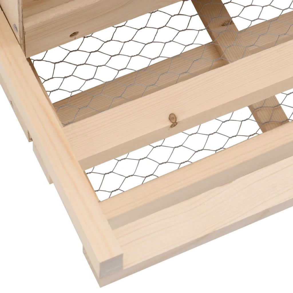 Casetta Cova per Galline 2 Scomparti 63x40x45 cm Legno di Pino 170652
