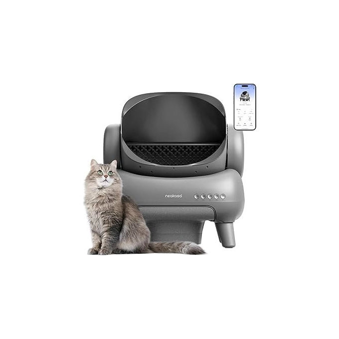 Neakasa M1 Lettiera Autopulente per Gatti Design Aperto Filtro Carbone Attivo App Control 11.23 L colore Grigio