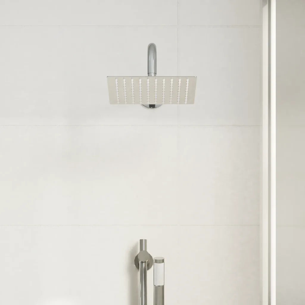 Testa Doccia a Pioggia in Acciaio Inox 304 20x20 cm Quadrata 4103912