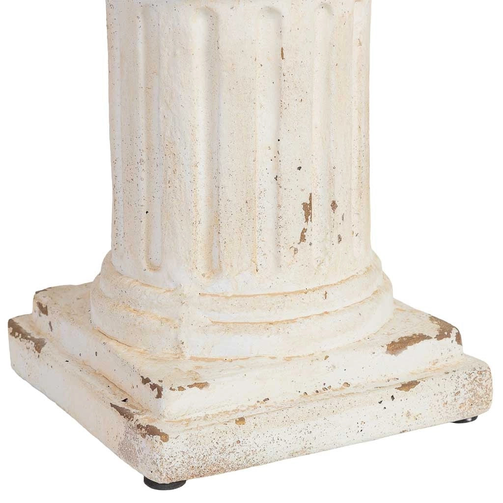 Colonna decorativa in magnesio bianco 25x25x45h cm
