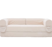 Divano letto 2 posti - convertibile con braccioli imbottiti - imbottito - beige