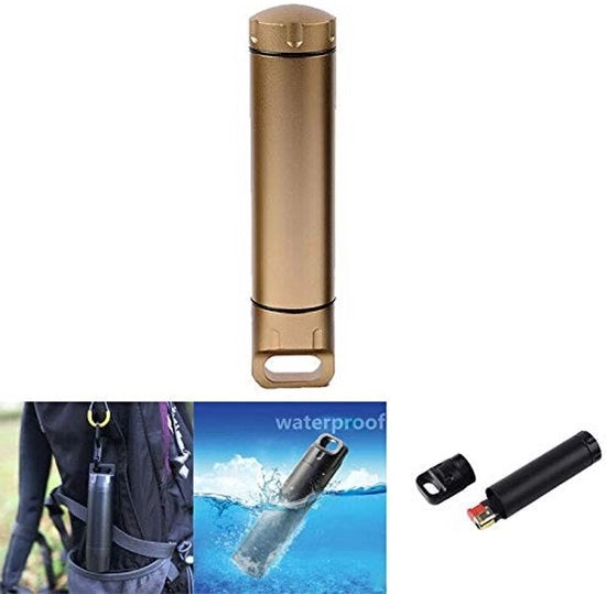 Contenitore in Alluminio Duro a Prova di Acqua - Utensile per la Vita Selvaggia - Ideale per Campeggiare e Escursioni - Adatto per Piccoli Contenitori di Prima Isp...