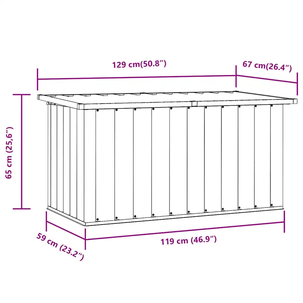 Baule da giardino verde 129x67x65 cm CFW6977996