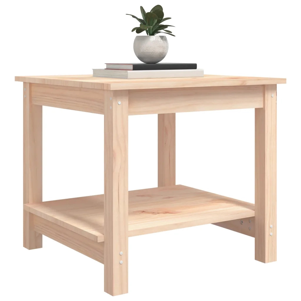 Tavolino da Salotto 50x50x45 cm Legno Massello di Pino cod mxl 7485