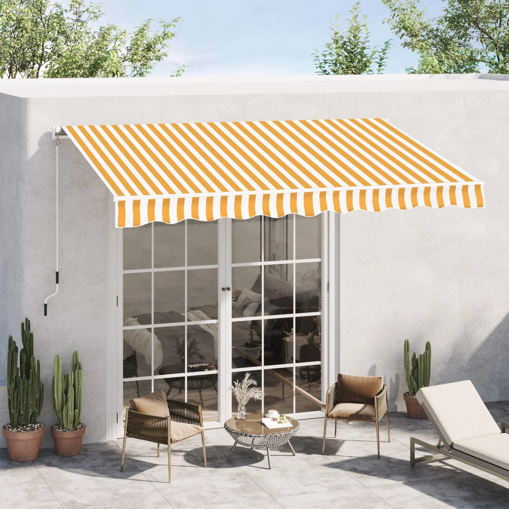 Tenda da Sole a Braccio con Manovella ¨C Xylo ¨C Alluminio Poliestere 295x245 cm Arancione