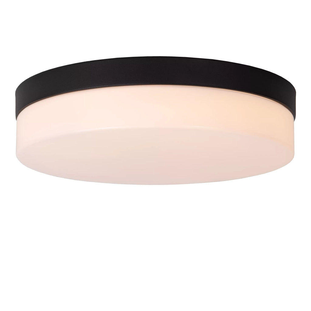 Plafoniera bagno LED 18W 28cm tonda nera IP44 Lucide