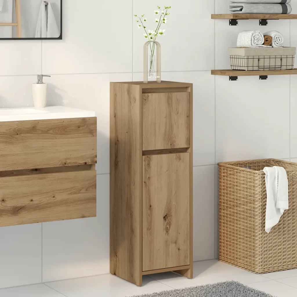 Armadietto Bagno Artigianale 30x30x95 cm in Legno Multistrato 856062