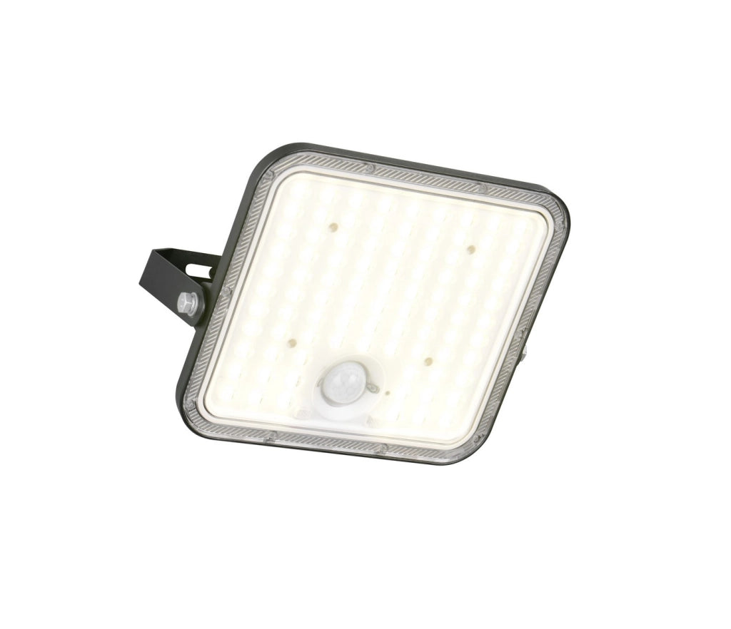 Proiettore LED solare nero 18W IP65 con PIR ACORA RL