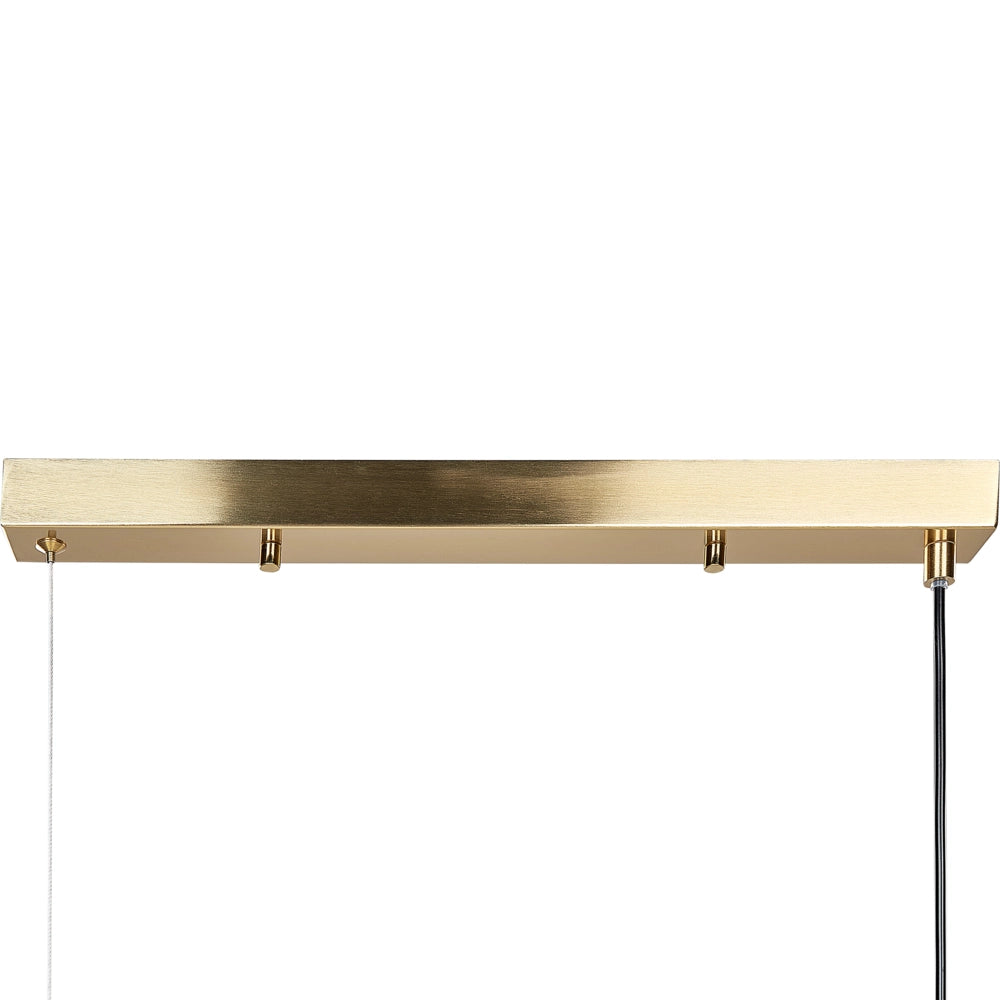 Lampadario con lampadine multiple in metallo e ottone soggiorno glamour