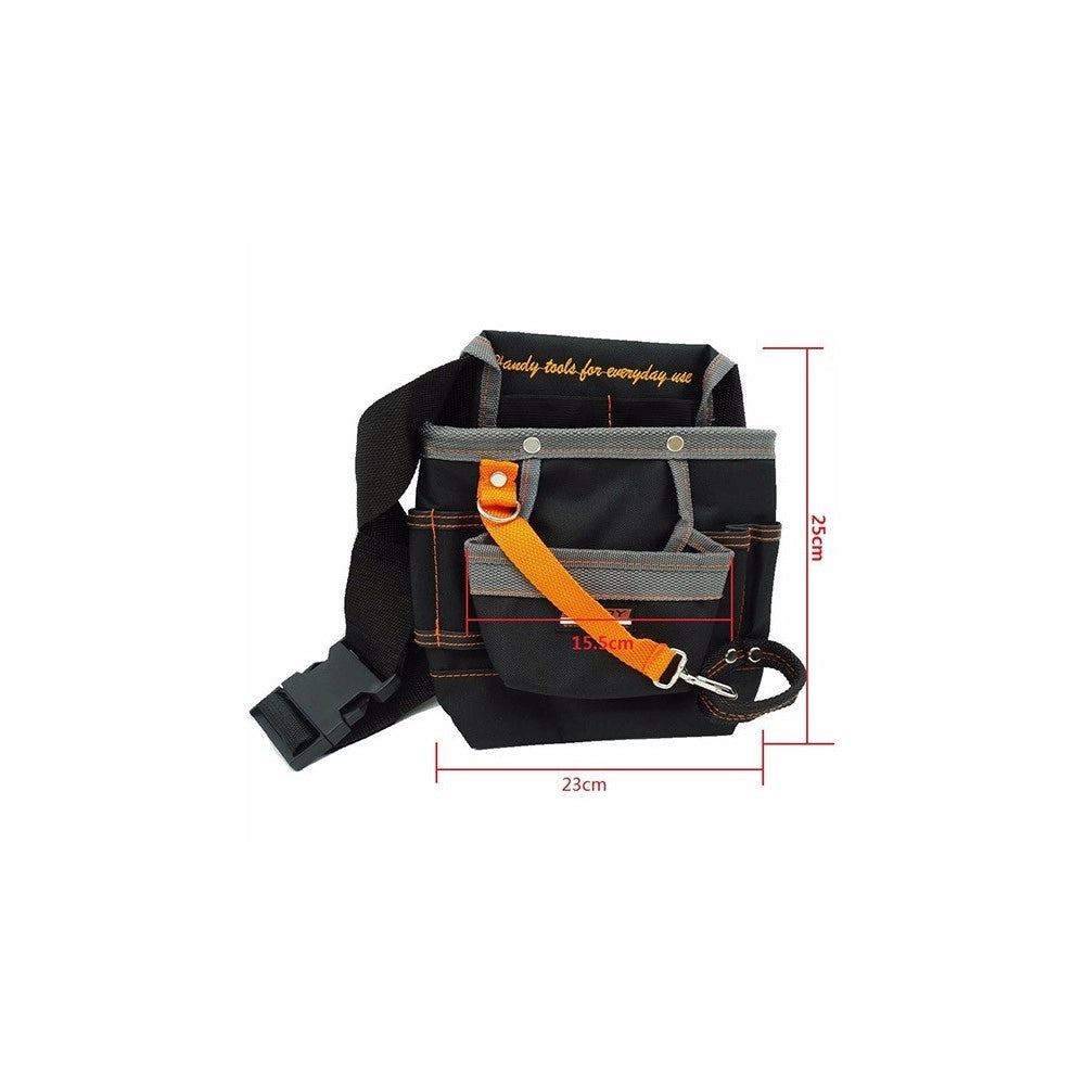Trade Shop - Borsa Marsupio Cintura Porta Attrezzi Da Lavoro Utensili Elettricista Muratore -