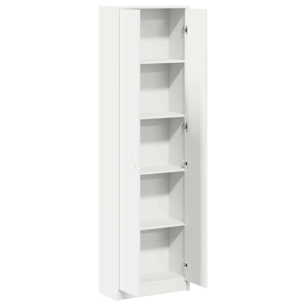 Armadio moderno 55 x 25 x 189 cm capiente design elegante legno ingegnerizzato bianco 02_0055915