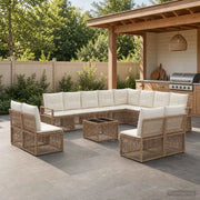 Set Divano da Giardino 13 pcs Beige polyrattan 3435873