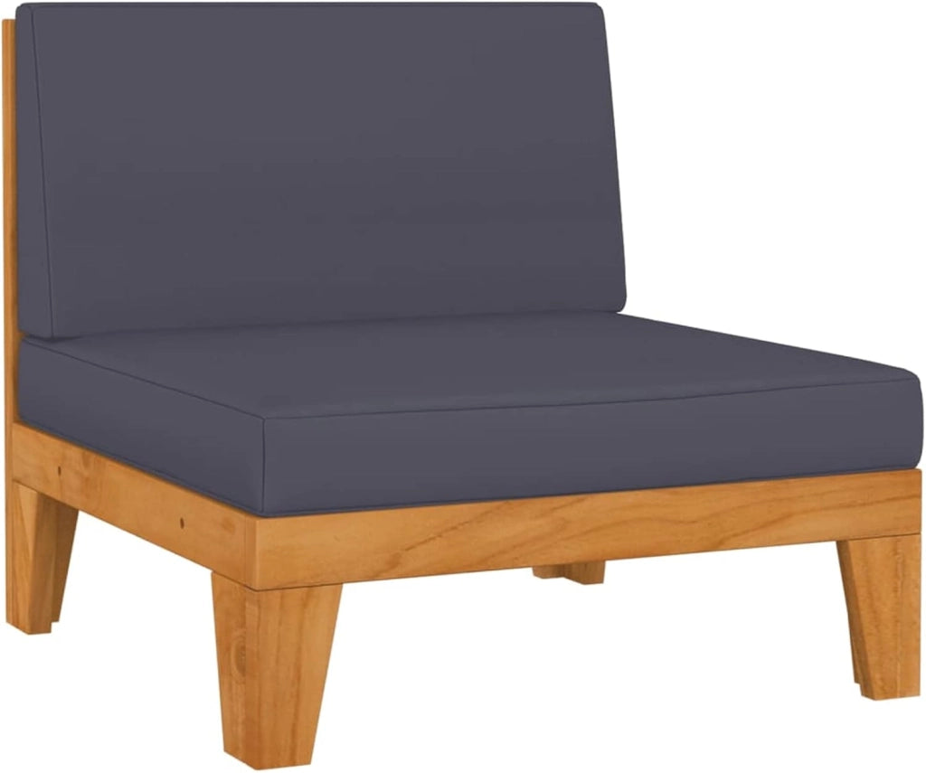Set di mobili da giardino e cuscini, set da giardino, set da giardino, set di mobili da giardino e giardino, divano da giardino, terrazza, 3 pezzi in legno massello di acacia