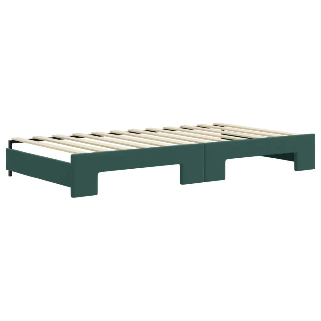 Divano Letto con Letto Estraibile-Sofa Letto-Daybed Verde Scuro 100x200cm Velluto 969110