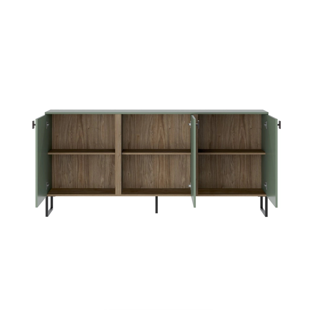 Madia Carvico, Credenza 3 Ripiani, 184x40x86h cm Verde