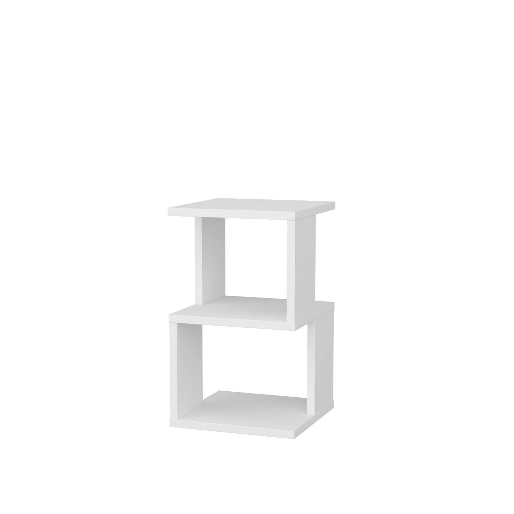 Comodino in legno "Carter" - 30 x 30 x 49 cm - Bianco