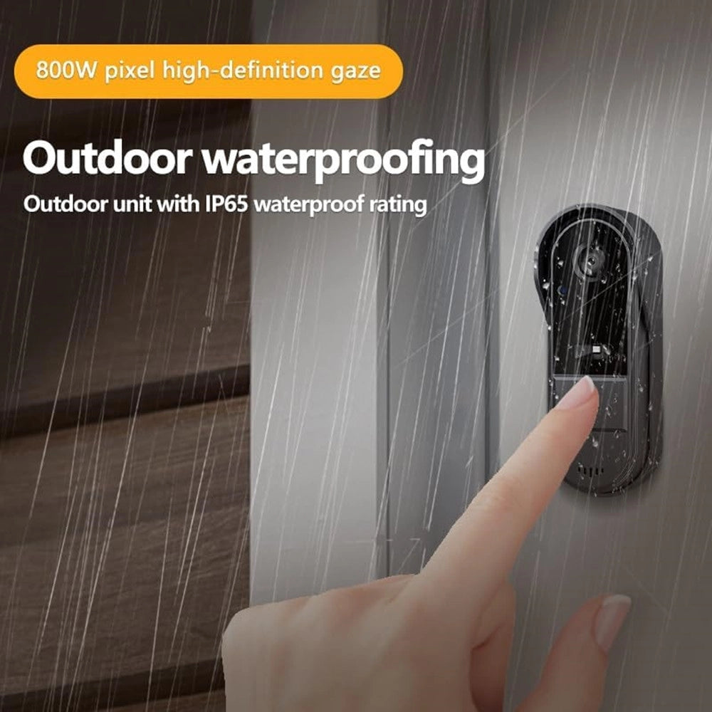 Trade Shop - Videocitofono Campanello Senza Fili Da Esterno Impermeabile Ip67 Schermo Ips 4,3'' -