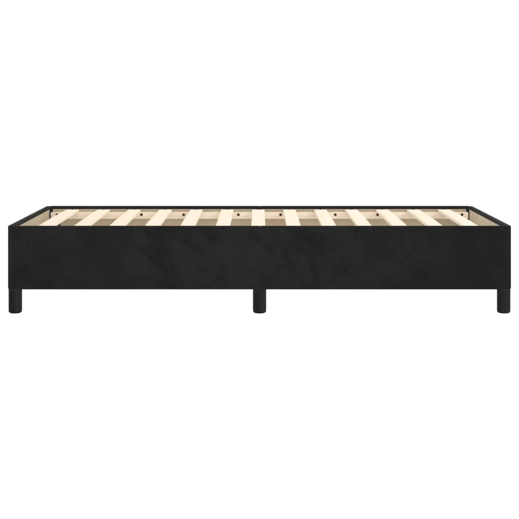 Letto singolo | Letto per adulti | Giroletto Nero 80x200 cm in Velluto