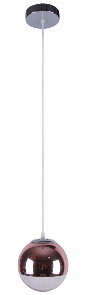 Lampada a sospensione Candellux Gaze vetro oro rosa E27 Ø20