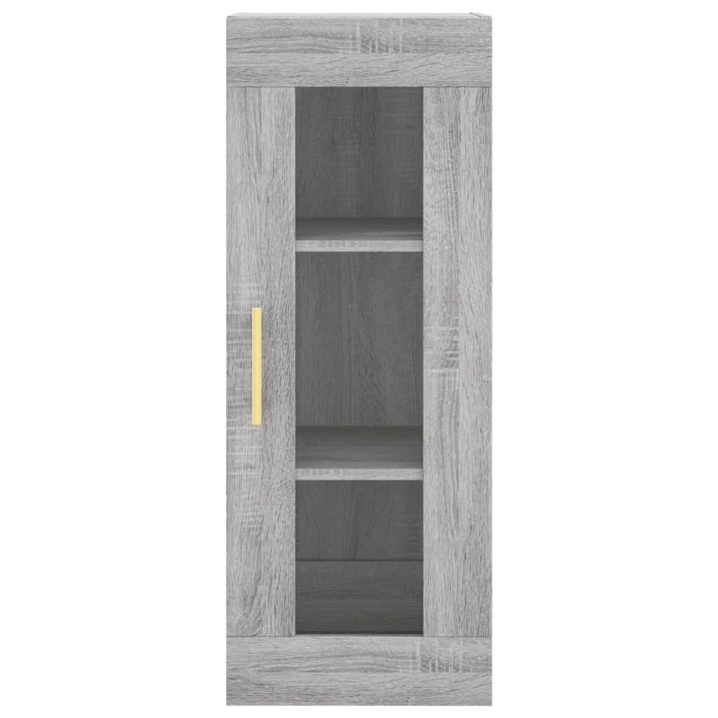 Buffet credenza cassettiera armadio mobile contenitore organizer cucina soggiorno salotto rovere Sonoma alto 34,5 x 34 x 180 cm legno ingegnerizzato grigio 02_0035219