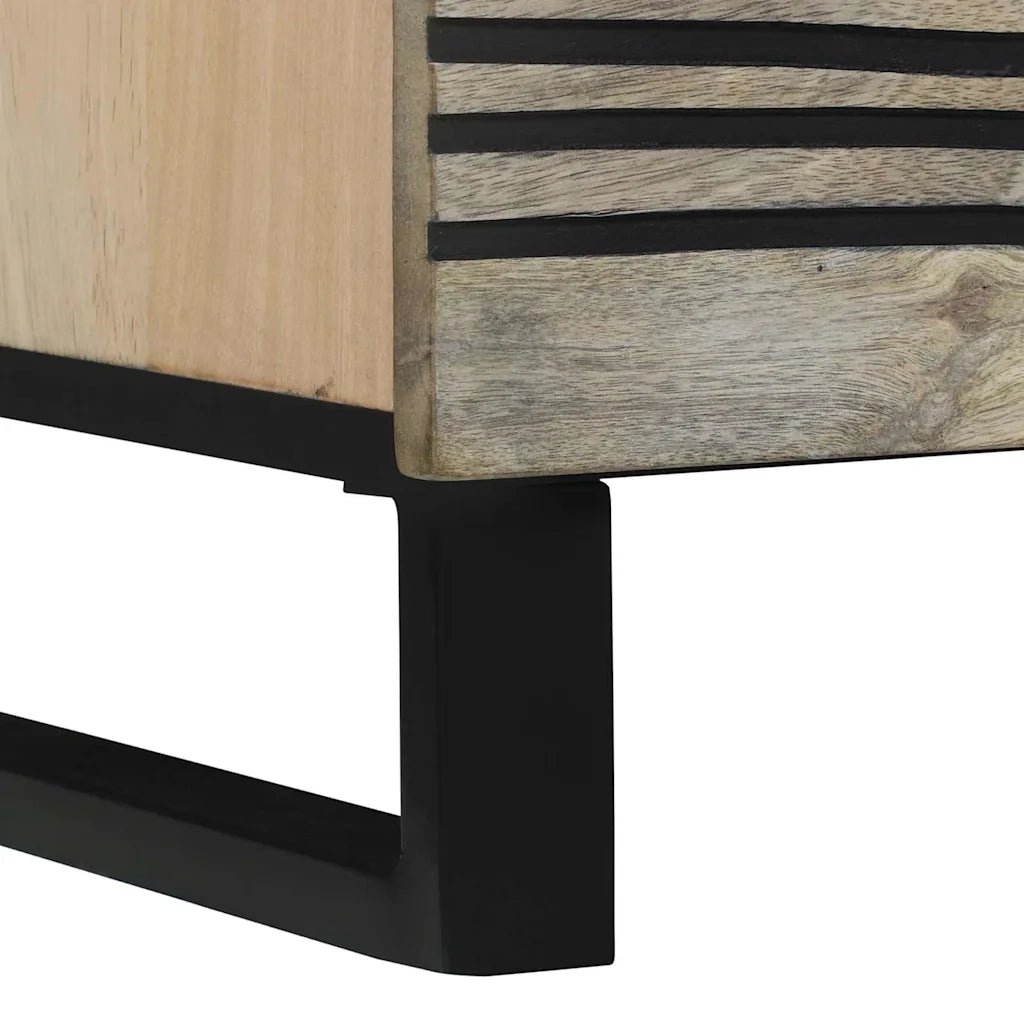 Credenza-Buffet-Armadio da cucina Bianco 80 x 33 x 75 cm legno massello di mango